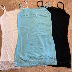 Maurices Set of 3 Camisoles Lace trim XS